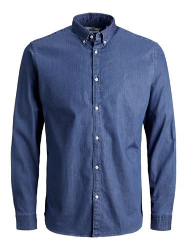 Skjorta - JPRBLALOGO STRETCH DENIM SHIRT