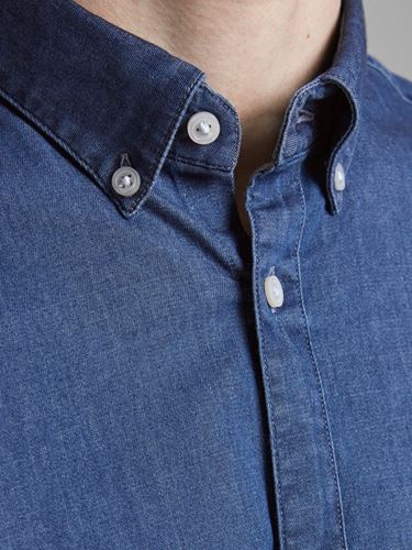 Skjorta - JPRBLALOGO STRETCH DENIM SHIRT