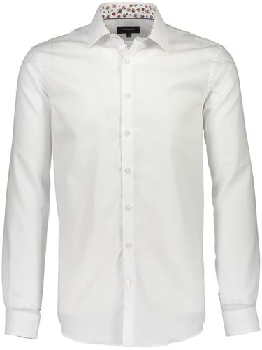 Skjorta - Structure shirt w contrast L/S