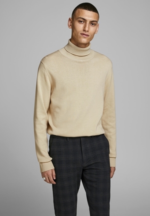 Tröja - JJEEMIL KNIT ROLL NECK NOOS