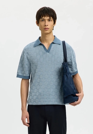 Tröja - SLHMILAS KNIT RELAXED COLOR OPEN POLO