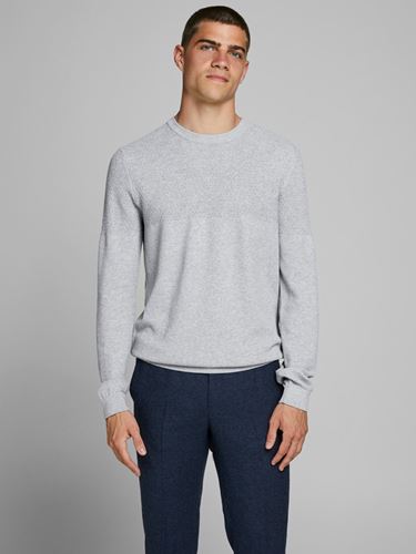 Tröja - JPRBLACAMP KNIT STRUCTURE CREW NECK