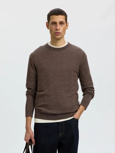 Tröja - SLHTRAY LS KNIT MERINO CREW NECK