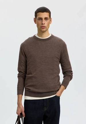 Tröja - SLHTRAY LS KNIT MERINO CREW NECK