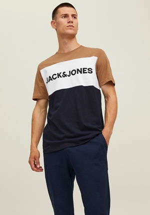 T-shirt - JJELOGO BLOCKING TEE