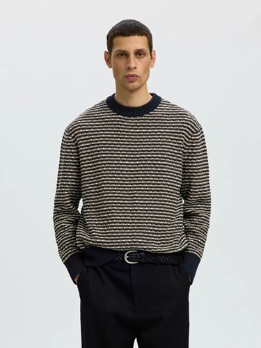 Tröja - SLMDARRELL LS STRUCTURE CREW NECK