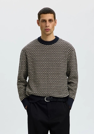 Tröja - SLMDARRELL LS STRUCTURE CREW NECK