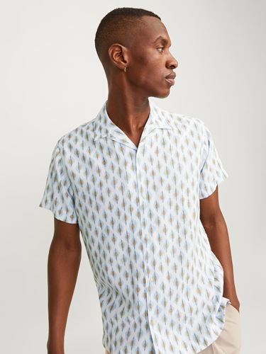 Skjorta - JPRBLULINCOLN PRINT RESORT SHIRT