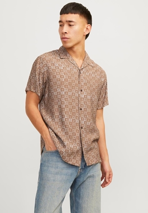Skjorta - JPRBLULINCOLN PRINT RESORT SHIRT
