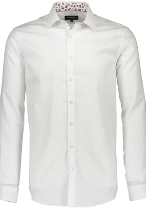 Skjorta - Structure shirt w contrast L/S