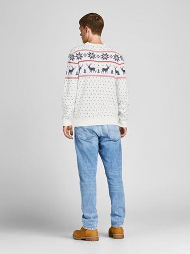 Tröja - JORSNOWFLAKE KNIT CREW NECK