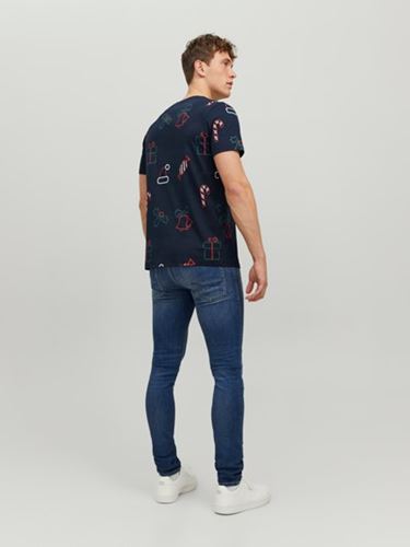 T-shirt - JORCHRISTMAS AOP TEE SS CREW NECK XMAS