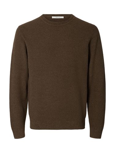 Tröja - SLHROSS LS KNIT STRUCTURE CREW NECK
