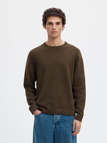 Tröja - SLHROSS LS KNIT STRUCTURE CREW NECK