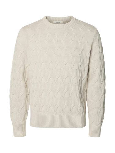 Tröja - SLMCARLOS LS CABLE CREW NECK