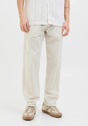 Byxor - JPSTKANE SUMMER LINEN BLEND JOGGER