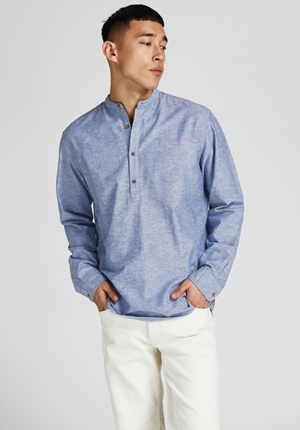 Skjorta - JPRBLASUMMER HALF PLACET SHIRT