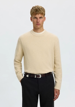 Tröja - SLHALEX LS KNIT CREW NECK