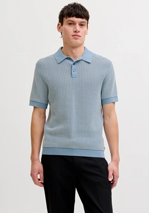 Tröja - JPRBLUKINGSLEY KNIT POLO SS
