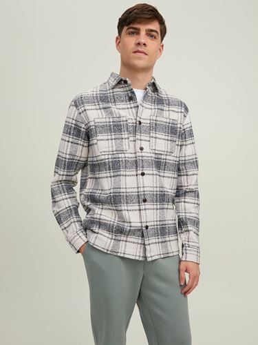 Skjorta - JJELOGAN CHECK OVERSHIRT