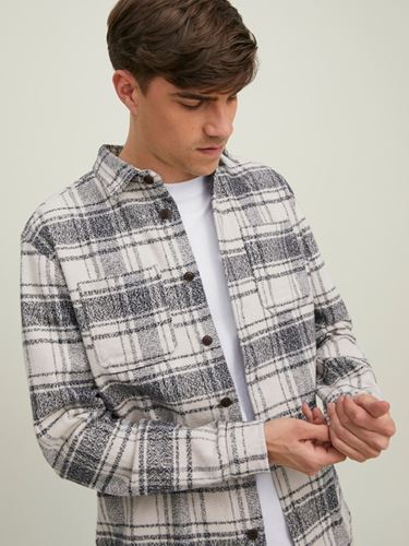 Skjorta - JJELOGAN CHECK OVERSHIRT