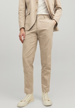 Byxor - JPRRIVIERA LINEN TROUSER SLIM FIT SN